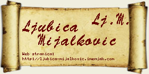 Ljubica Mijalković vizit kartica